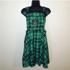 Plaid Slytherin Harry Potter Overall Dress